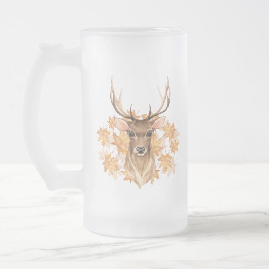 Edelhirsch. Herbst Mattglas Bierglas (Links)