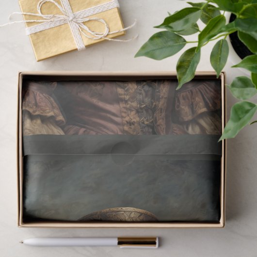 Edelhund in eleganter Kleidung Seidenpapier (Geschenk)