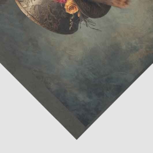 Edelhund in eleganter Kleidung Seidenpapier (Detail)