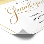 Edelkalligraphie Gold Grand Opening Banner Poster (Ecke)