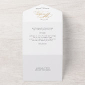 Edelkalligraphie Gold in einer Einladung (Außenbereich)