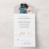 Edelkalligraphie Gold in einer Einladung (Innen Boden)