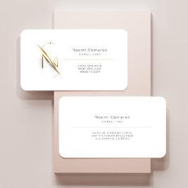 Edelkalligraphie: Gold und Schwarz-Gradient-Monogr Visitenkarte