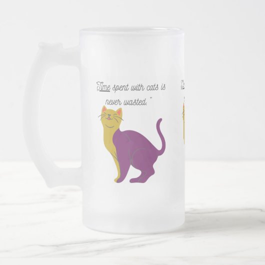 Edelkatze Mattglas Bierglas (Links)