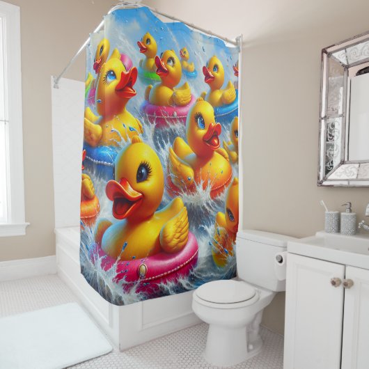 "Edelkautschuklatex mit weißem Wasser" Duschvorhang (Beispiel)