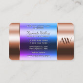 Edelkopferglas kann blaue Flüssigkeitstermine auss Visitenkarte (Rückseite)