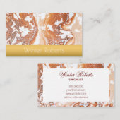 Edelkorallengoldrahmen beruflich visitenkarte (Vorne/Hinten)