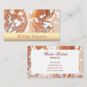 Edelkorallengoldrahmen beruflich visitenkarte (Vorne/Hinten)