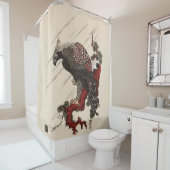 EDELLE AUF DER KIEFENBRANCHE IM REGENUkiyos Duschvorhang (Beispiel)