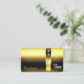 Edelle goldene Dekorative Schimmertöne Diamanten u Visitenkarte (Stehend Vorderseite)