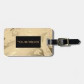 Edelmarmor, Gold und Schwarz Gepäckanhänger (Vorderseite horizontal)