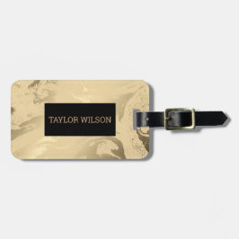 Edelmarmor, Gold und Schwarz Gepäckanhänger