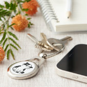 Edelmetall-Schlüsselanhänger mit Niedlichem Katzen Schlüsselanhänger (Seite)