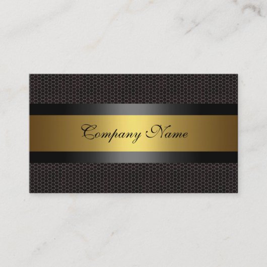 Edelmetall-Schwarz-weiß Visitenkarte (Vorderseite)