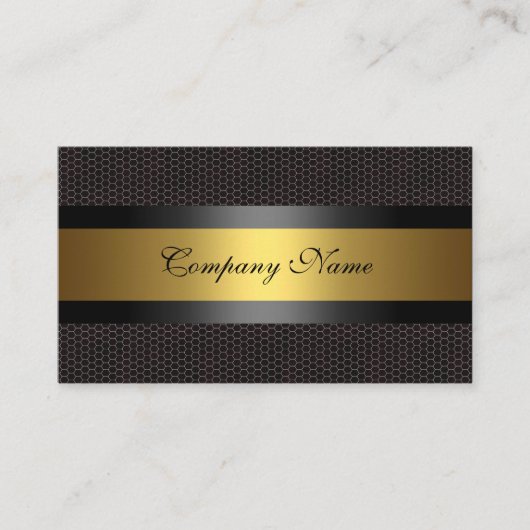 Edelmetall-Schwarz-weiß Visitenkarte (Vorderseite)