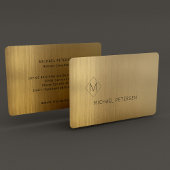 Edelmetallgold mit Monogramm Visitenkarte