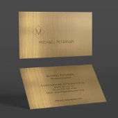 Edelmetallgold mit Monogramm Visitenkarte