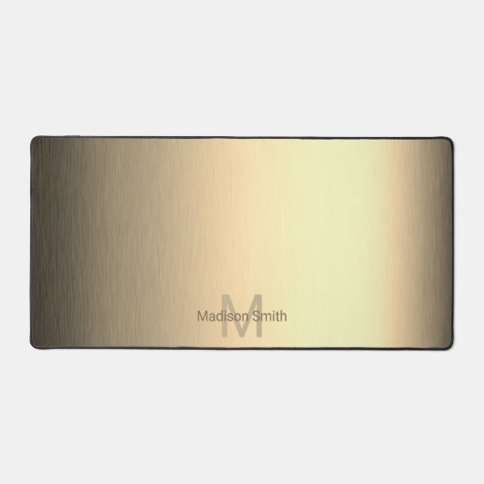 Edelmetallplattiertes, elegantes modernes Design M Schreibtischunterlage (Vorderseite)