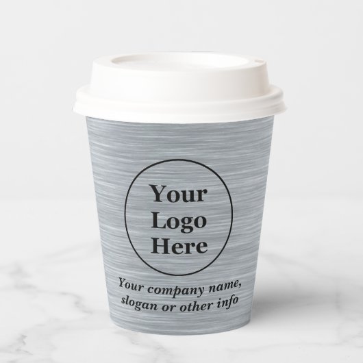 Edelmetallsilber Pappbecher (Vorderseite)