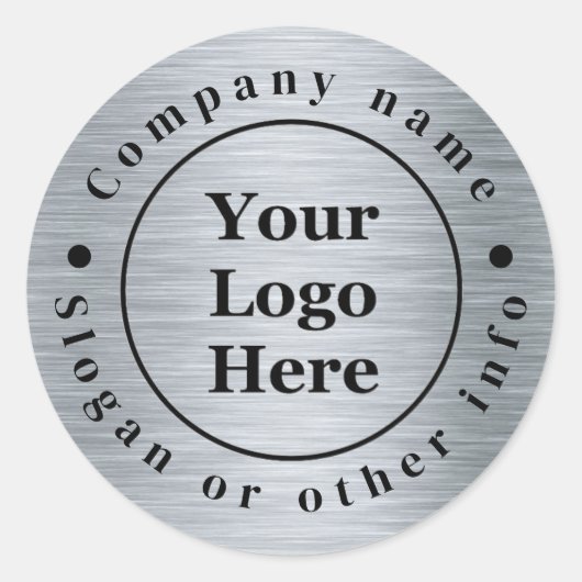 Edelmetallsilber Runder Aufkleber (Vorderseite)
