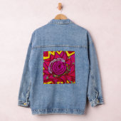 Edelrose in Flammen Jeansjacke (Hangar)