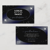 Edelschwarz-blaue Glitzer-Sterne-Diamanten mit Log Visitenkarte (Vorne/Hinten)