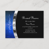 Edelschwarz und silberfarbener Amulet-grüner Marmo Visitenkarte (Rückseite)