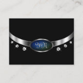 Edelschwarz und silberfarbener Amulet-grüner Marmo Visitenkarte (Vorderseite)