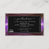 Edelschwarze Lila Verzierte Sparkle-Juwelen mit Lo Visitenkarte (Rückseite)