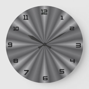 Edelstahl-Blick-Uhr Große Wanduhr