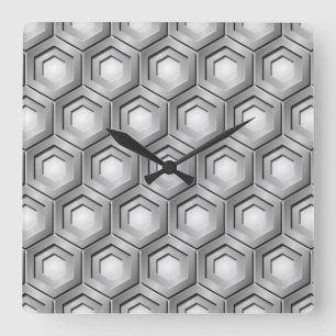 Edelstahl deckte Hexe-quadratische Uhr mit Ziegeln