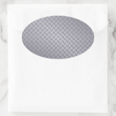 Edelstahl-Diamantplatte Ovaler Aufkleber (Tasche)