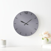 Edelstahl-Diamantplatten-Muster Große Wanduhr (Zuhause)