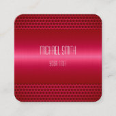 Edelstahl-Edelmetall Quadratische Visitenkarte (Vorderseite)