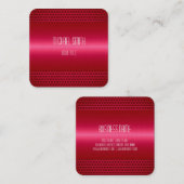 Edelstahl-Edelmetall Quadratische Visitenkarte (Vorne/Hinten)