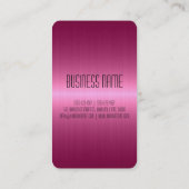 Edelstahl-Edelmetall Visitenkarte (Rückseite)