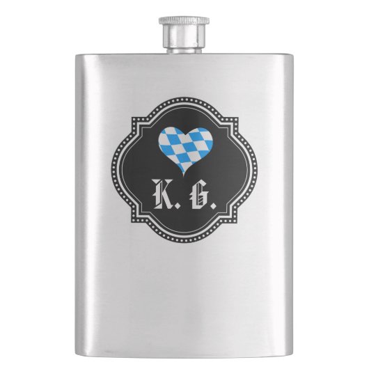 Edelstahl Flachmann (Vorderseite)