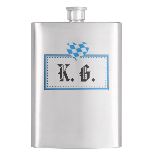 Edelstahl Flachmann (Vorderseite)