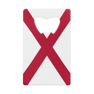 Edelstahl-Flaschenöffner mit Flagge von Alabama Geldbeutel Flaschenöffner