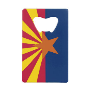 Edelstahl-Flaschenöffner mit Flagge von Arizona Geldbeutel Flaschenöffner
