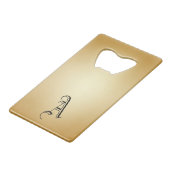 Edelstahl-Flaschenöffner mit Monogramm Geldbeutel Flaschenöffner (Rückseite Schrägansicht)