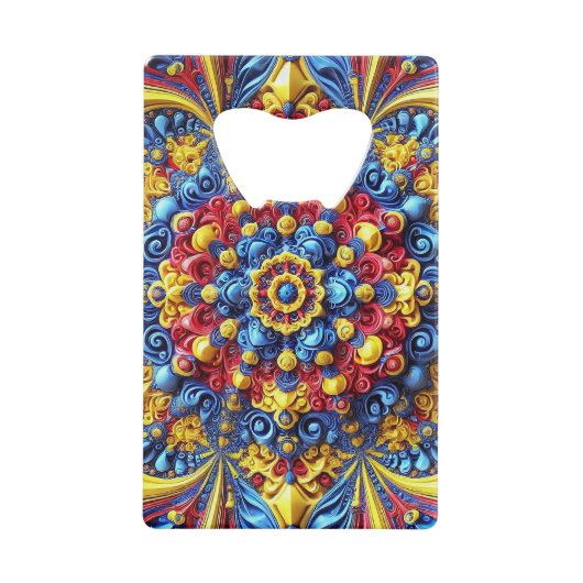 Edelstahl-Flaschenöffner mit rumänischen Farben Geldbeutel Flaschenöffner (Vorderseite)