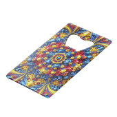 Edelstahl-Flaschenöffner mit rumänischen Farben Geldbeutel Flaschenöffner (Rückseite Schrägansicht)