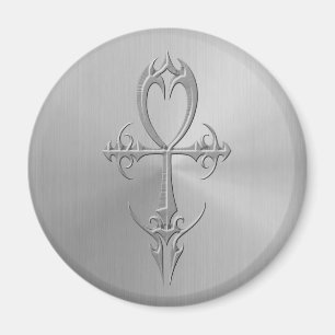 Edelstahl gotisches Ankh Magnet