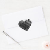 Edelstahl Herz-Aufkleber (Umschlag)