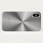 Edelstahl-Imitate aus schmalem Metall Case-Mate iPhone Hülle (Rückseite (Horizontal))