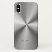 Edelstahl-Imitate aus schmalem Metall Case-Mate iPhone Hülle (Rückseite)