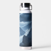 Edelstahl-Isolierwasserflasche mit nebliger Trinkflasche (Rückseite)