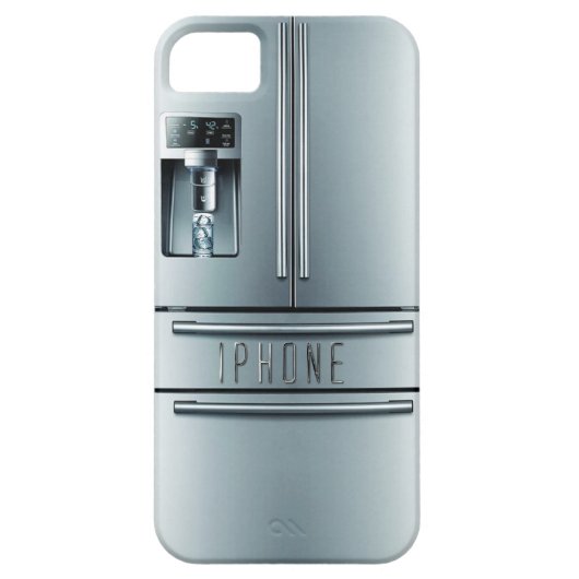 Edelstahl-Kühlschrank-Telefongehäuse Case-Mate iPhone Hülle (Rückseite)