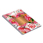 Edelstahl Kupfer metallischer Rost Blütenblüte Notizblock (Rechte Seite)